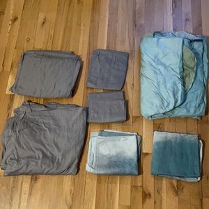 West Elm queen duvet & sheet set